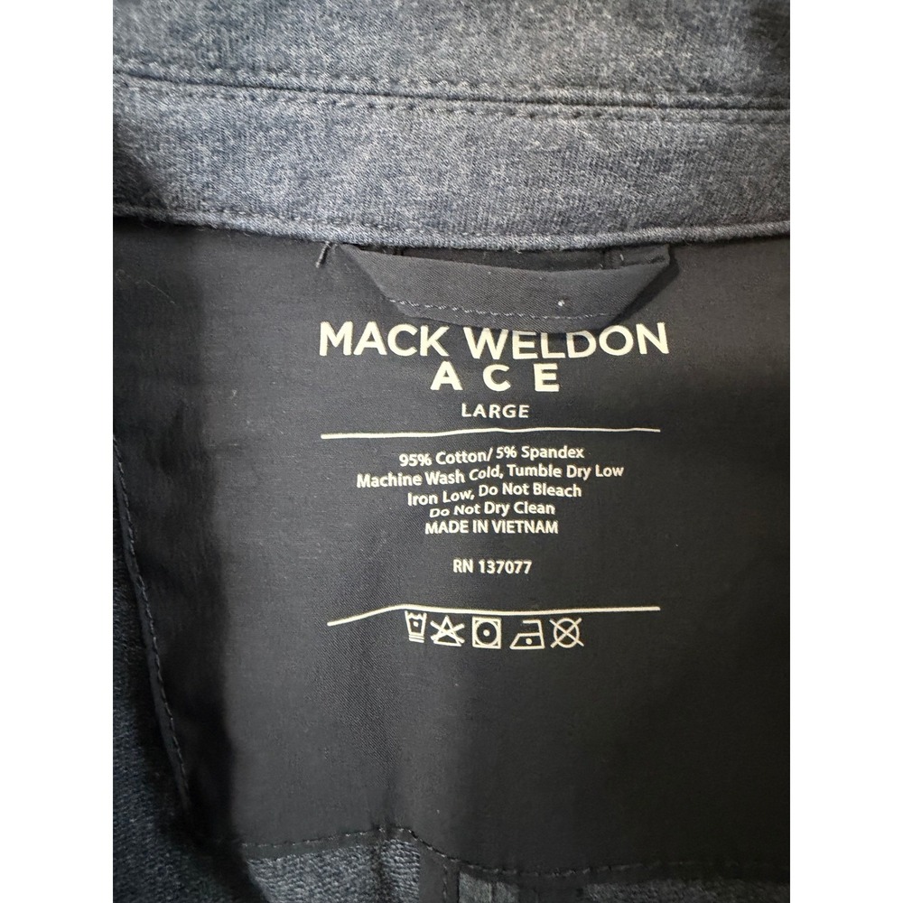 Mack Weldon ACE Blazer Men's Size Large  Blue Jacket Stretch 2 Button EUC - Picture 2 of 7